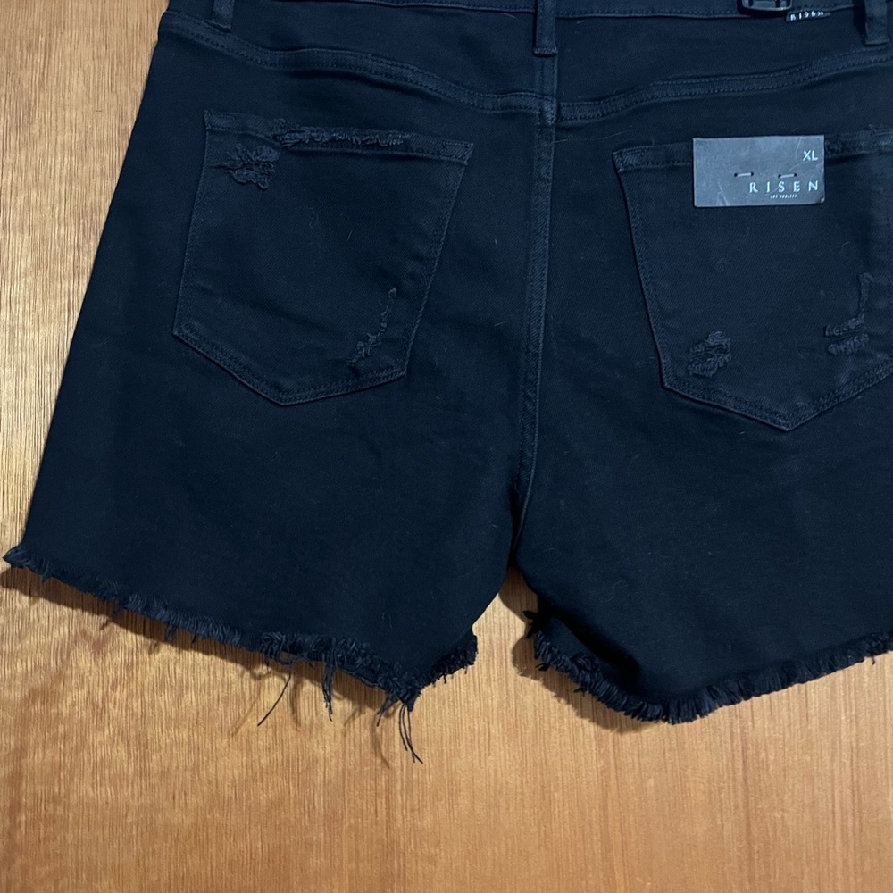Black Jean Shorts - Picture 2 of 3